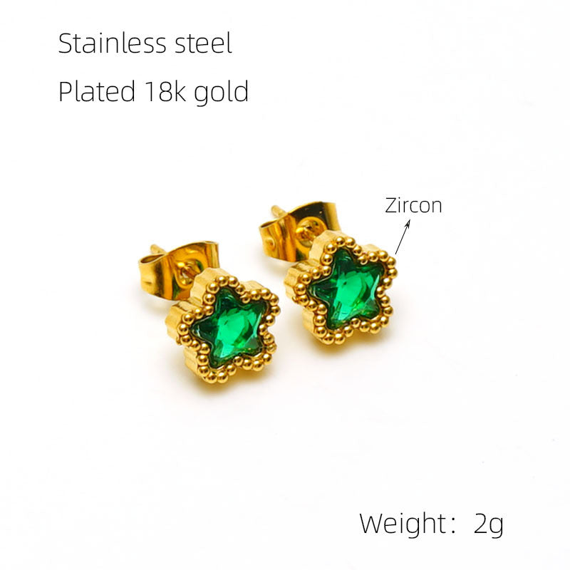 Zircon Star Earring
