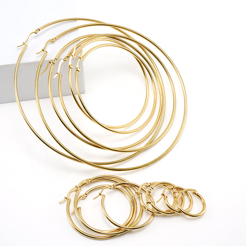 Stainless Buckle Earring