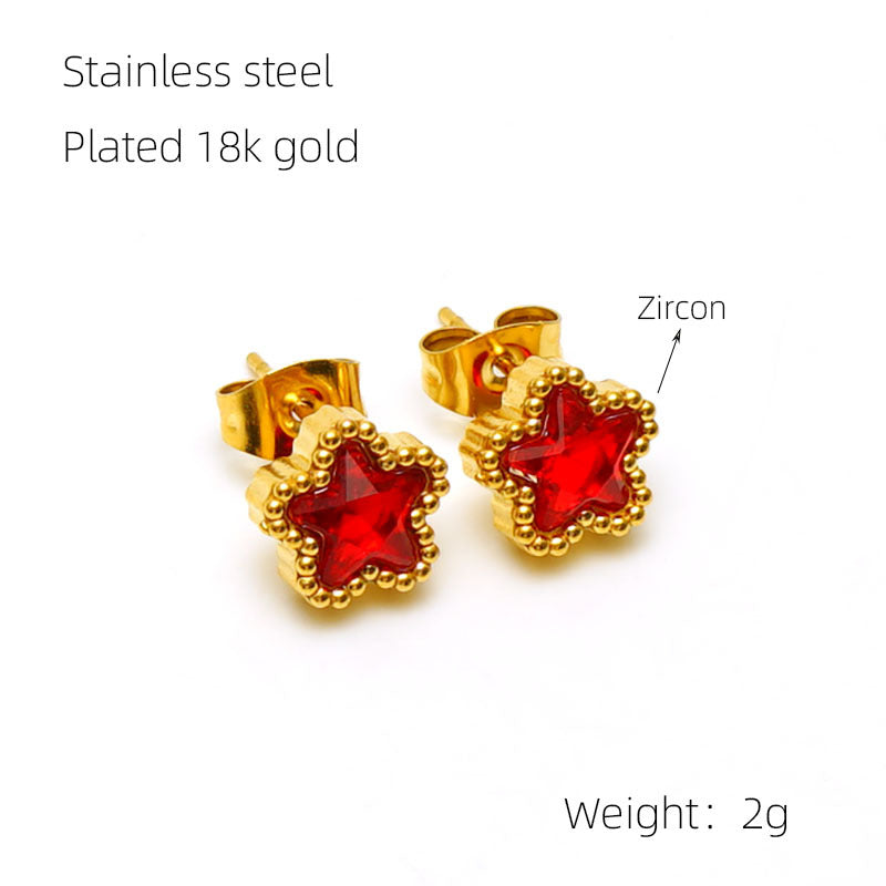 Zircon Star Earring