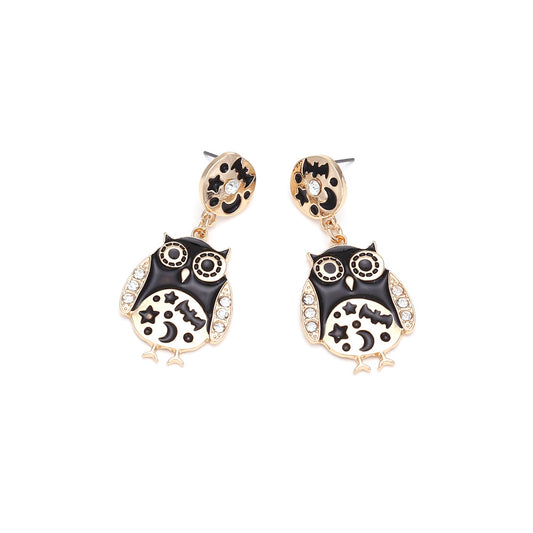 Alloy Owl Earrings