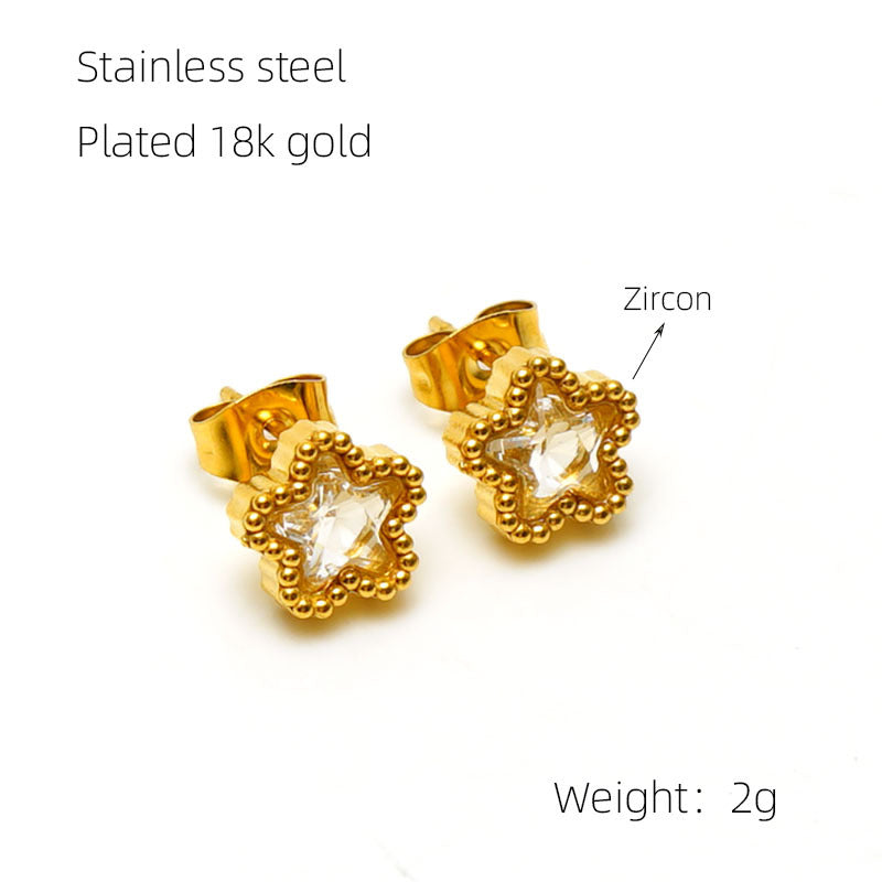 Zircon Star Earring