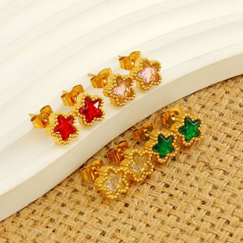 Zircon Star Earring