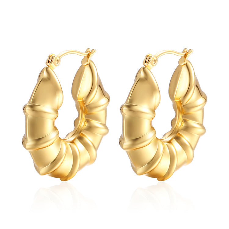 Stainless Hollow Earring