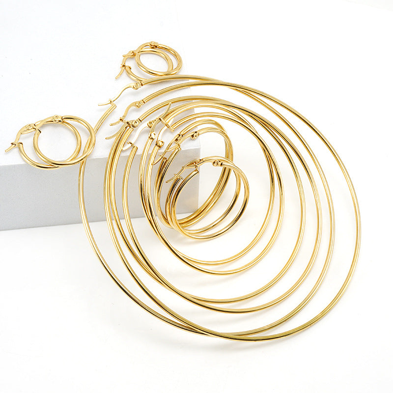 Stainless Buckle Earring