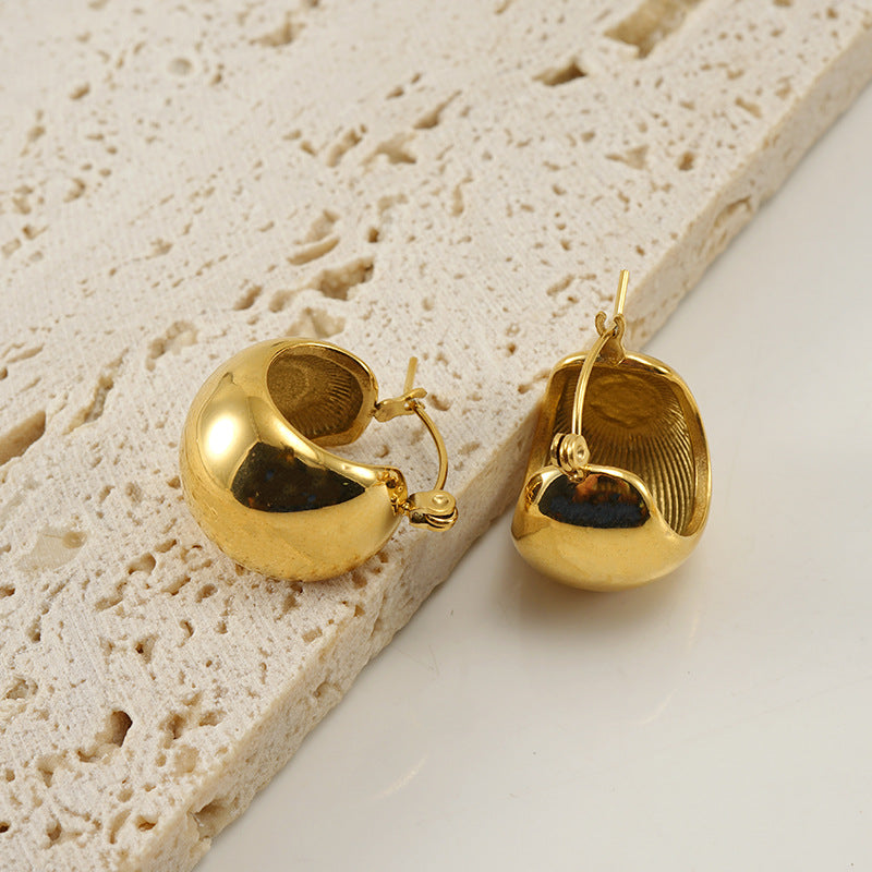 Hollow Titanium Earring