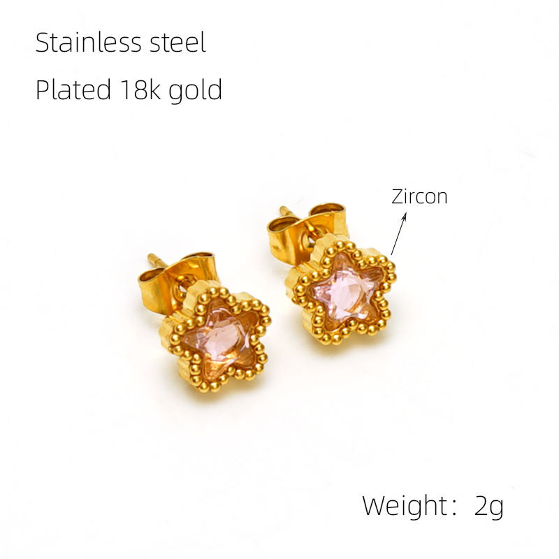 Zircon Star Earring