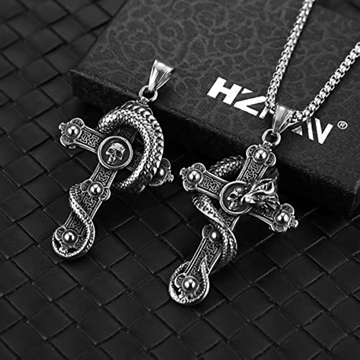 Gothic Skull Cross Necklace