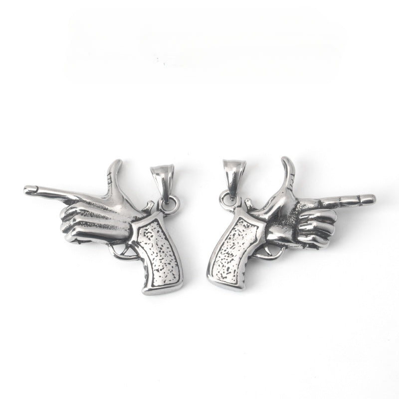 Pistol Pendant Necklace