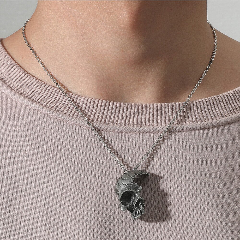 Half Skull Necklace