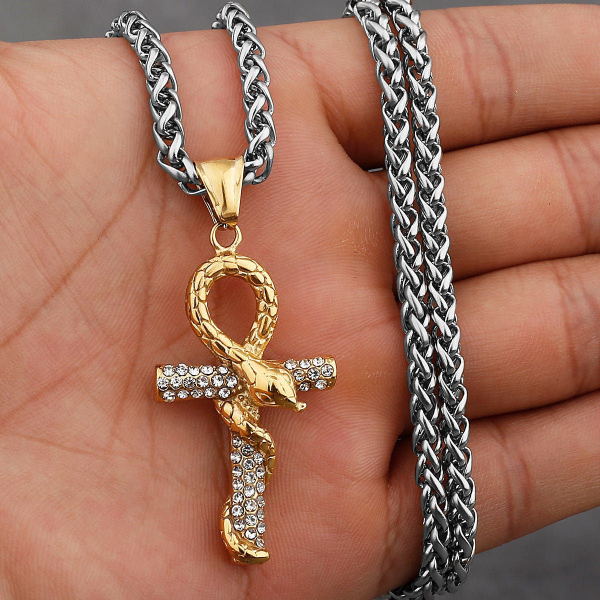 Faith Serpent Cross Necklace