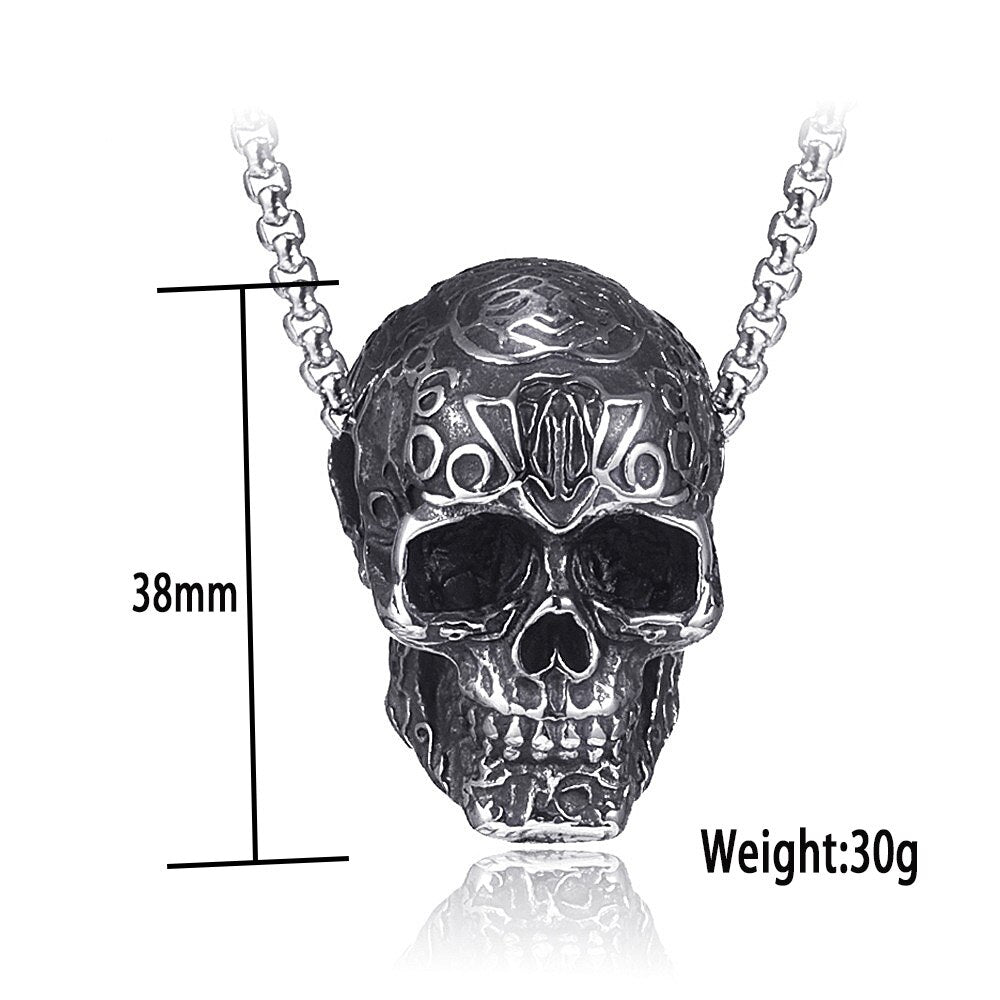 Gothic Skull Pendant Necklace