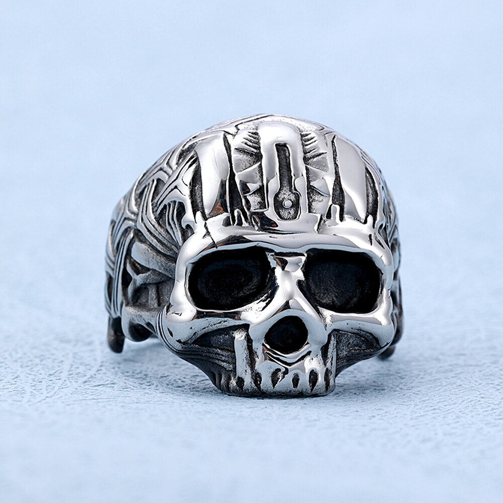 Gothic Weave Skull Ring