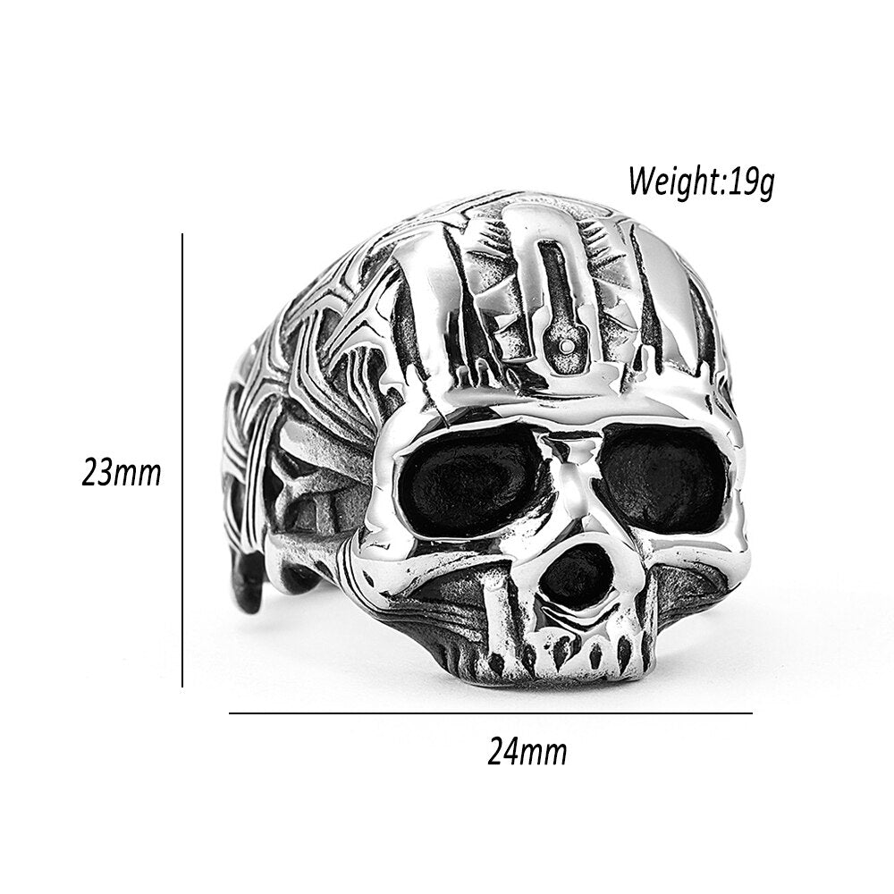 Gothic Weave Skull Ring