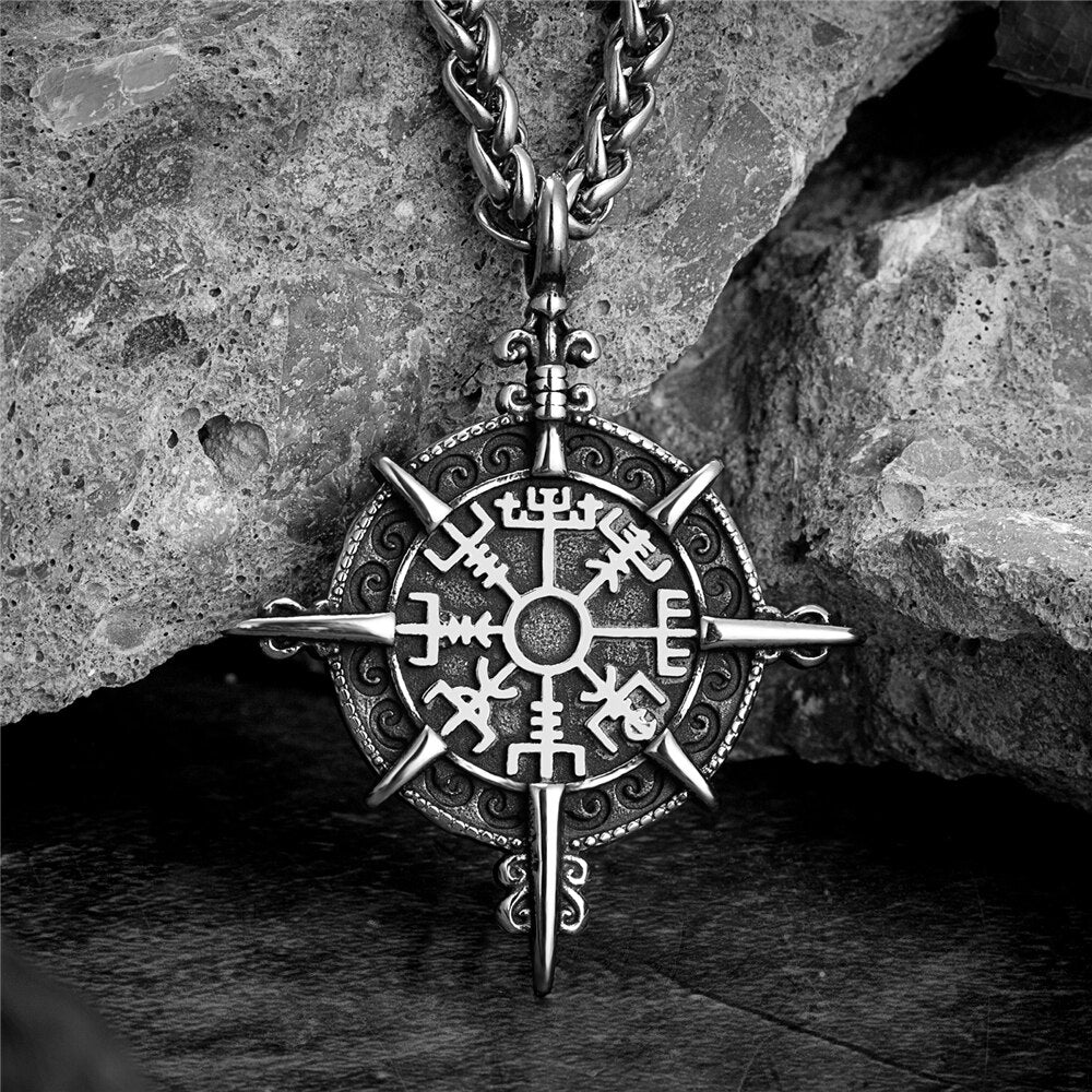 Runes Compass Necklace