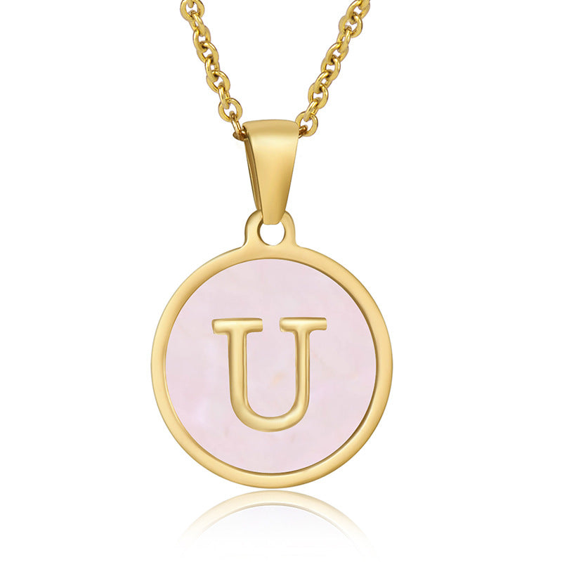 Shell letter necklace