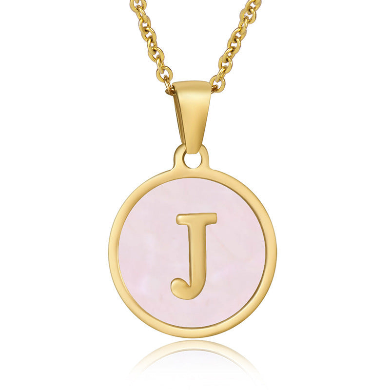 Shell letter necklace