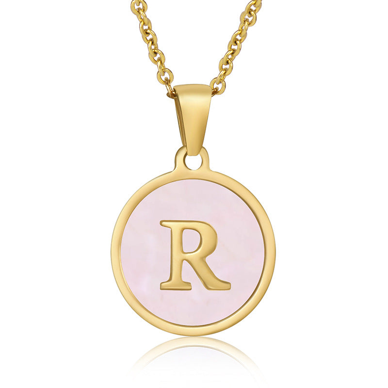 Shell letter necklace