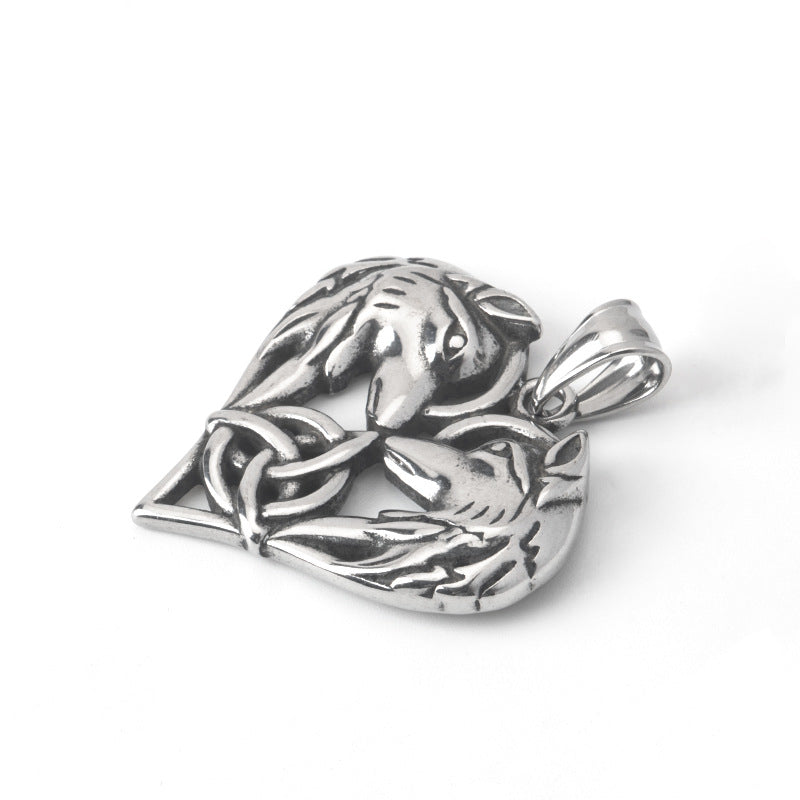Heart Wolf Necklace