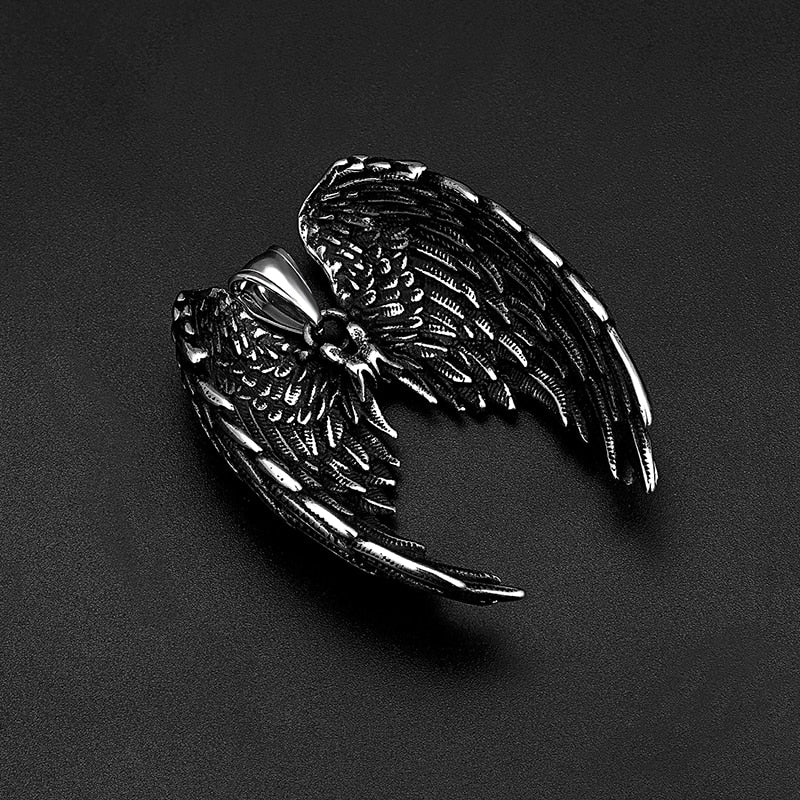 Iron Warrior Angel Wings Necklace