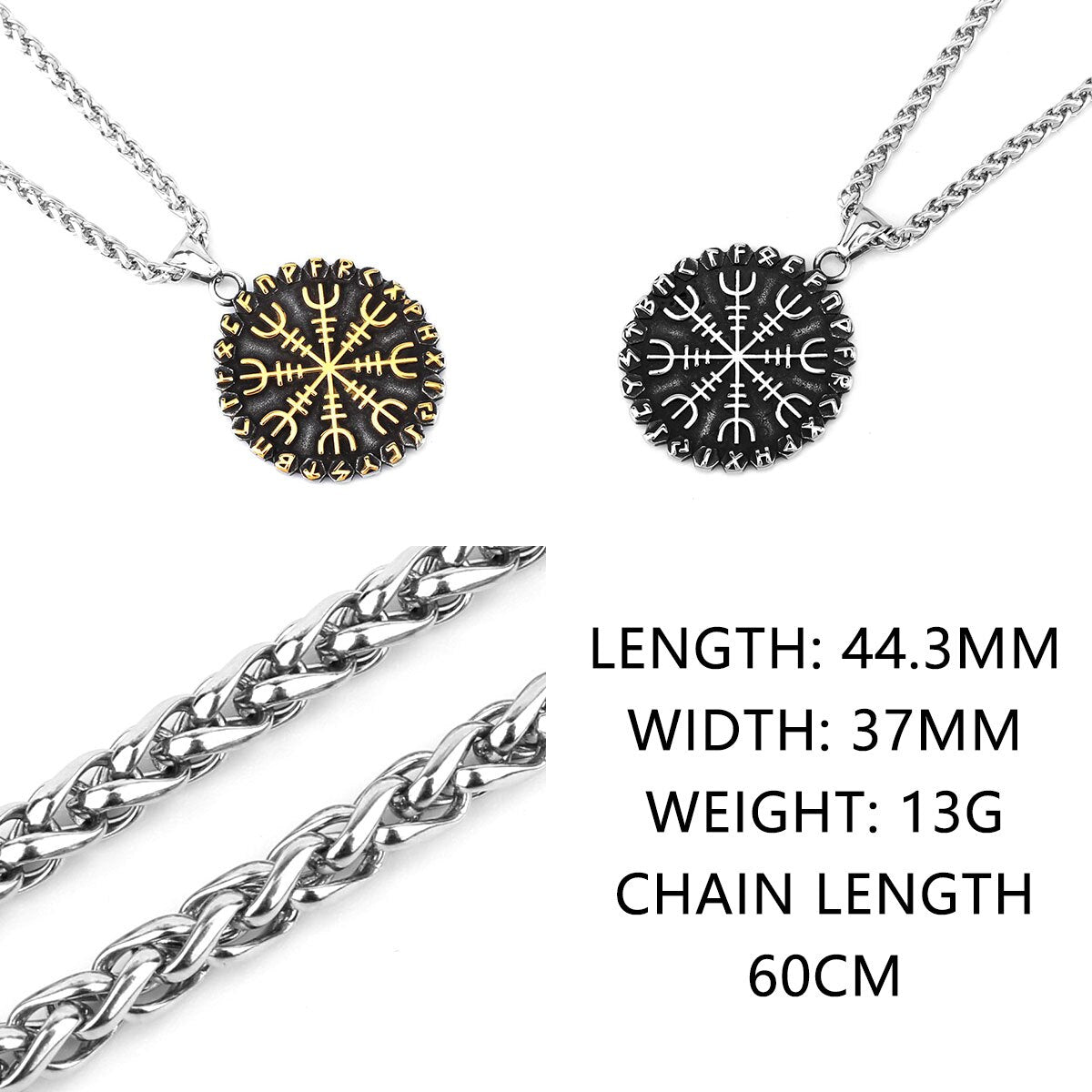 Runes Compass Necklace