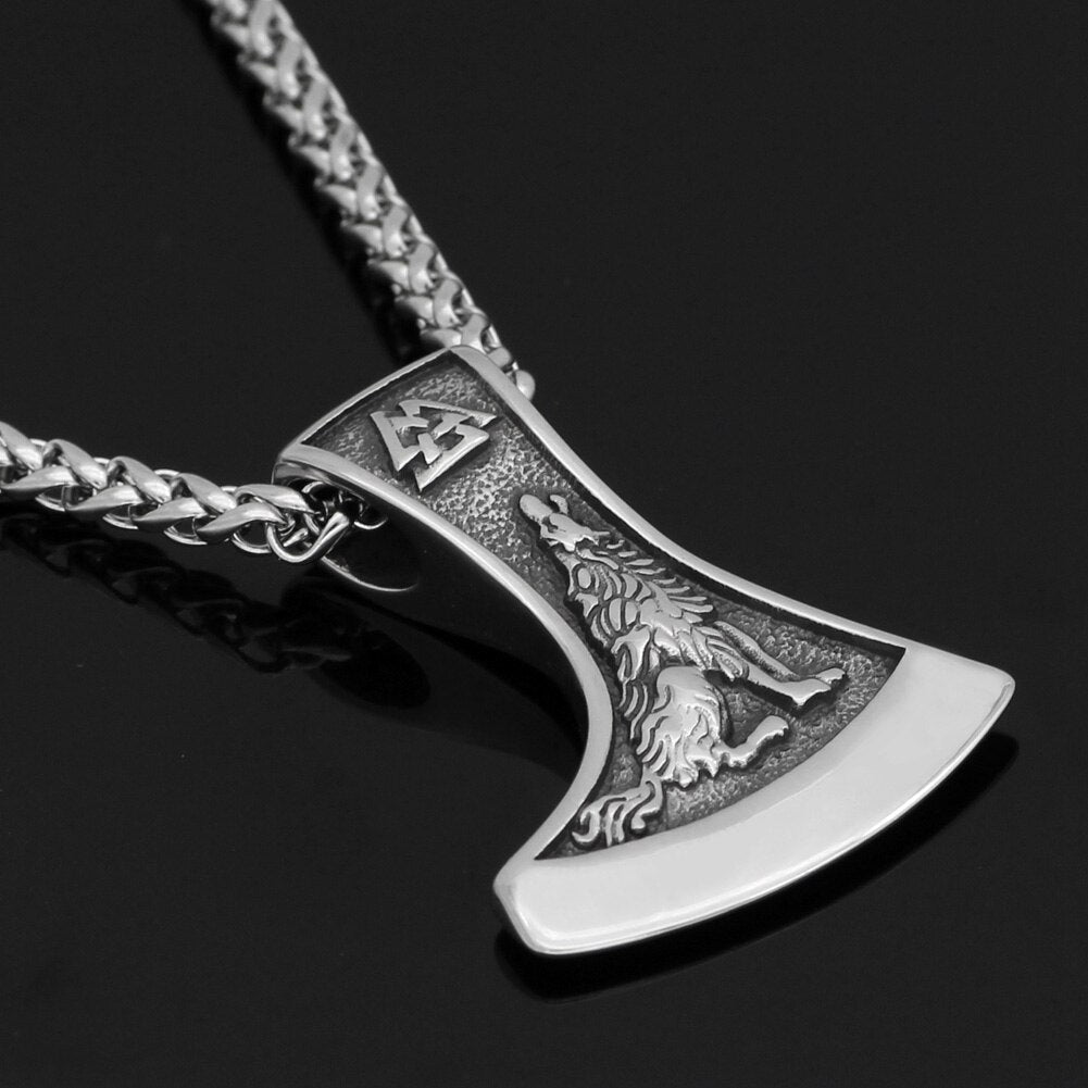 Odin Raven and Wolf Necklace