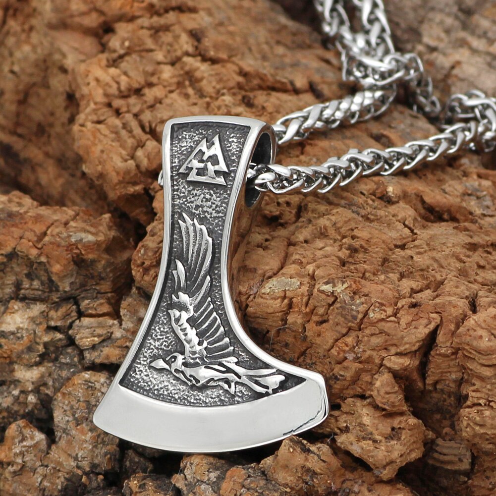 Odin Raven and Wolf Necklace