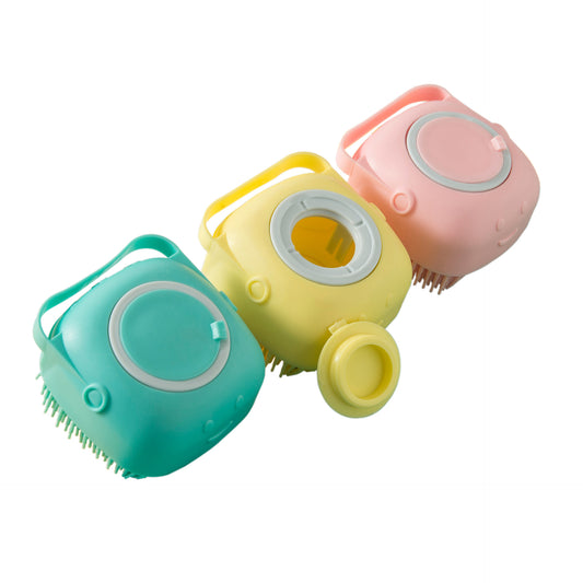 Silicone shower brush pet tool