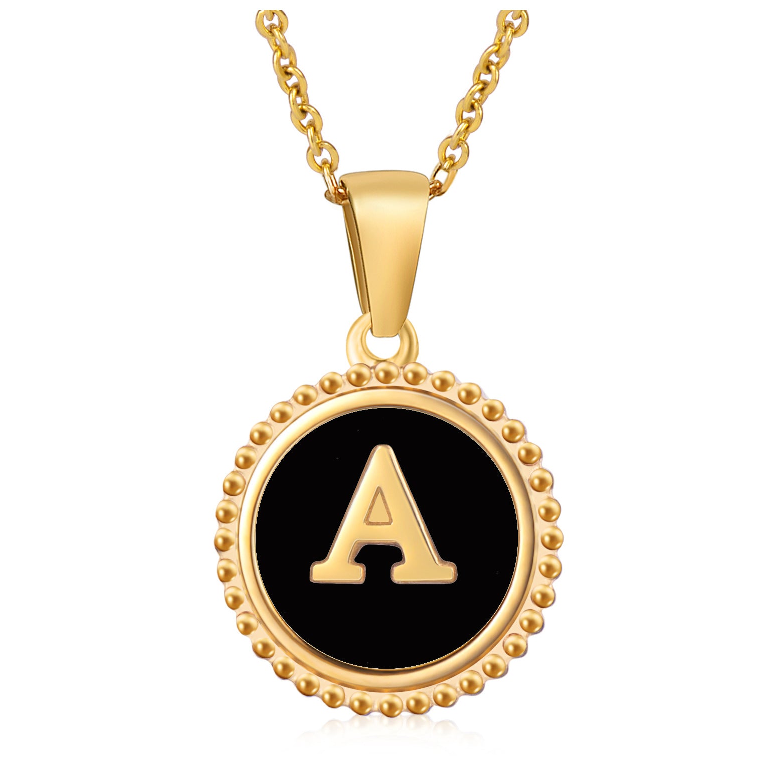 Black Letter Necklace