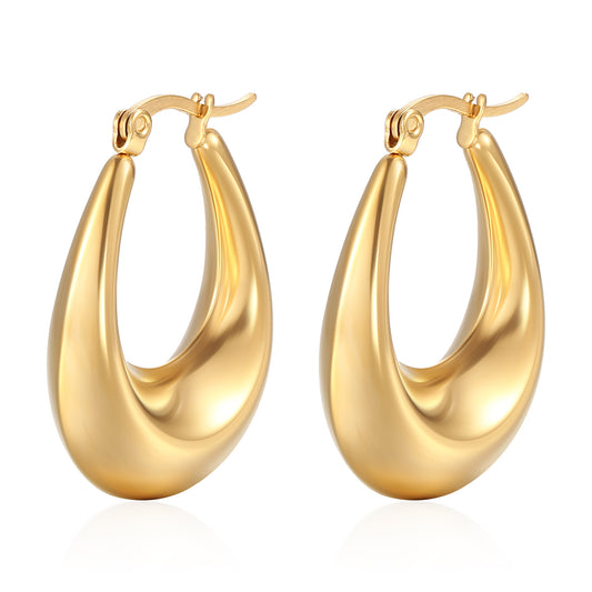 Hollow Ellipse Earring