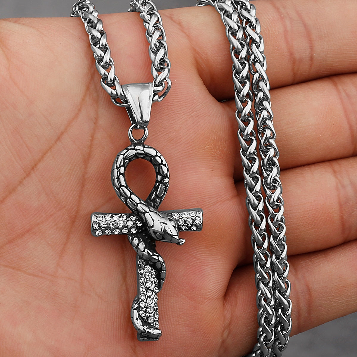 Faith Serpent Cross Necklace