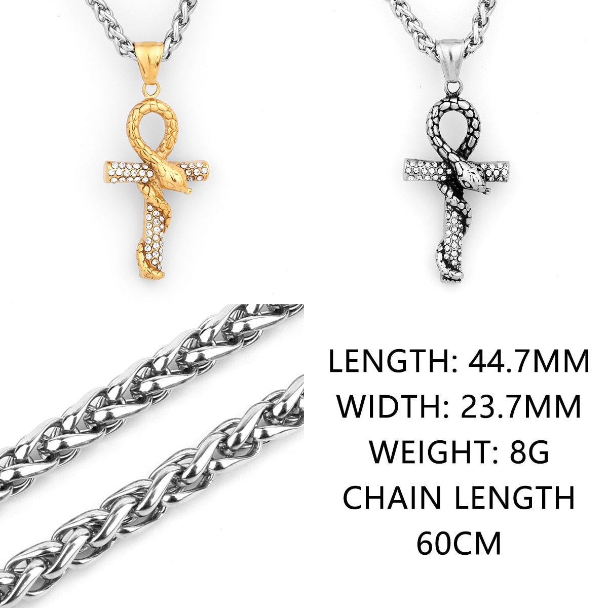 Faith Serpent Cross Necklace
