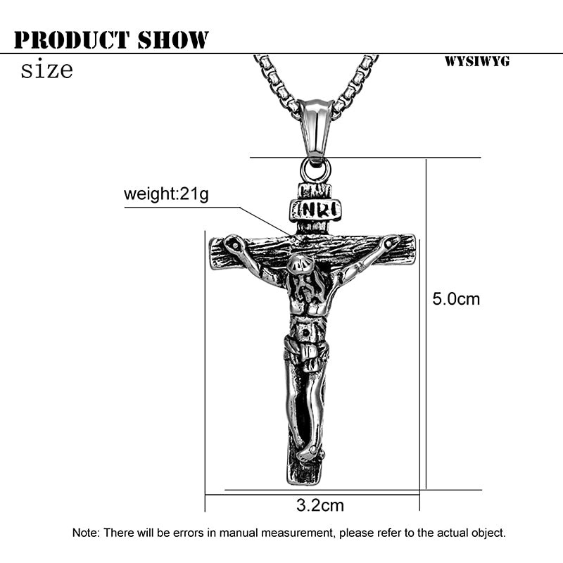 Cross Crucifix Jesus Piece Necklace