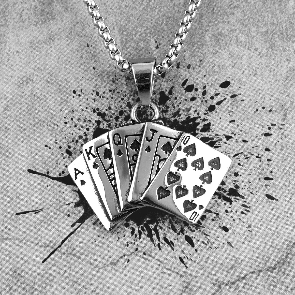 Poker Gambling  Necklace