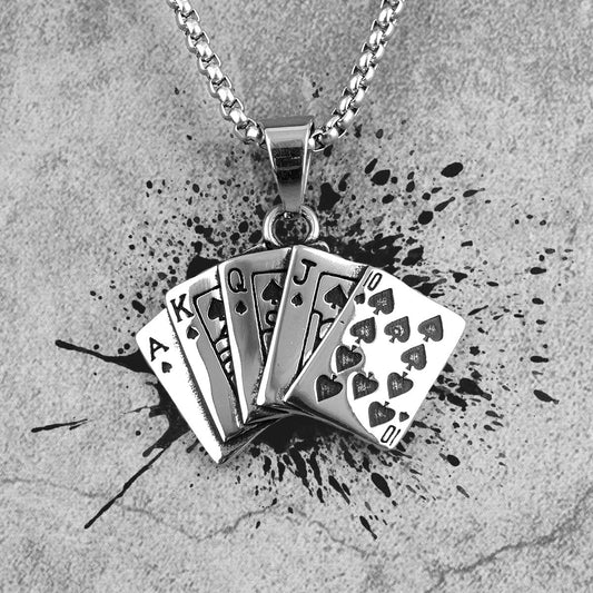 Poker Gambling  Necklace