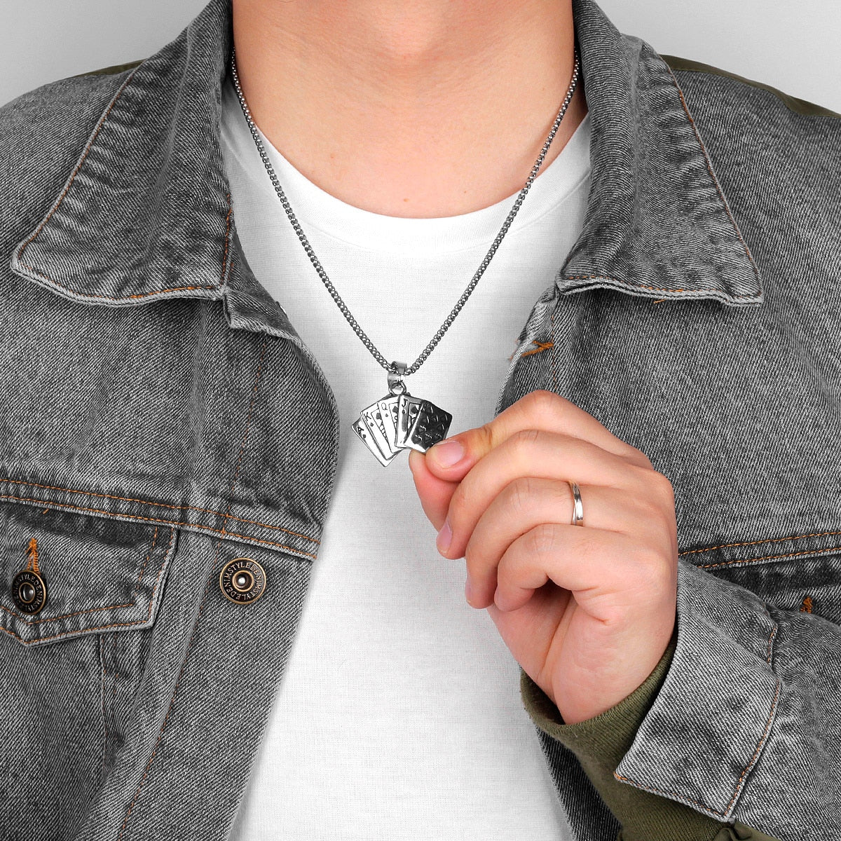 Poker Gambling  Necklace