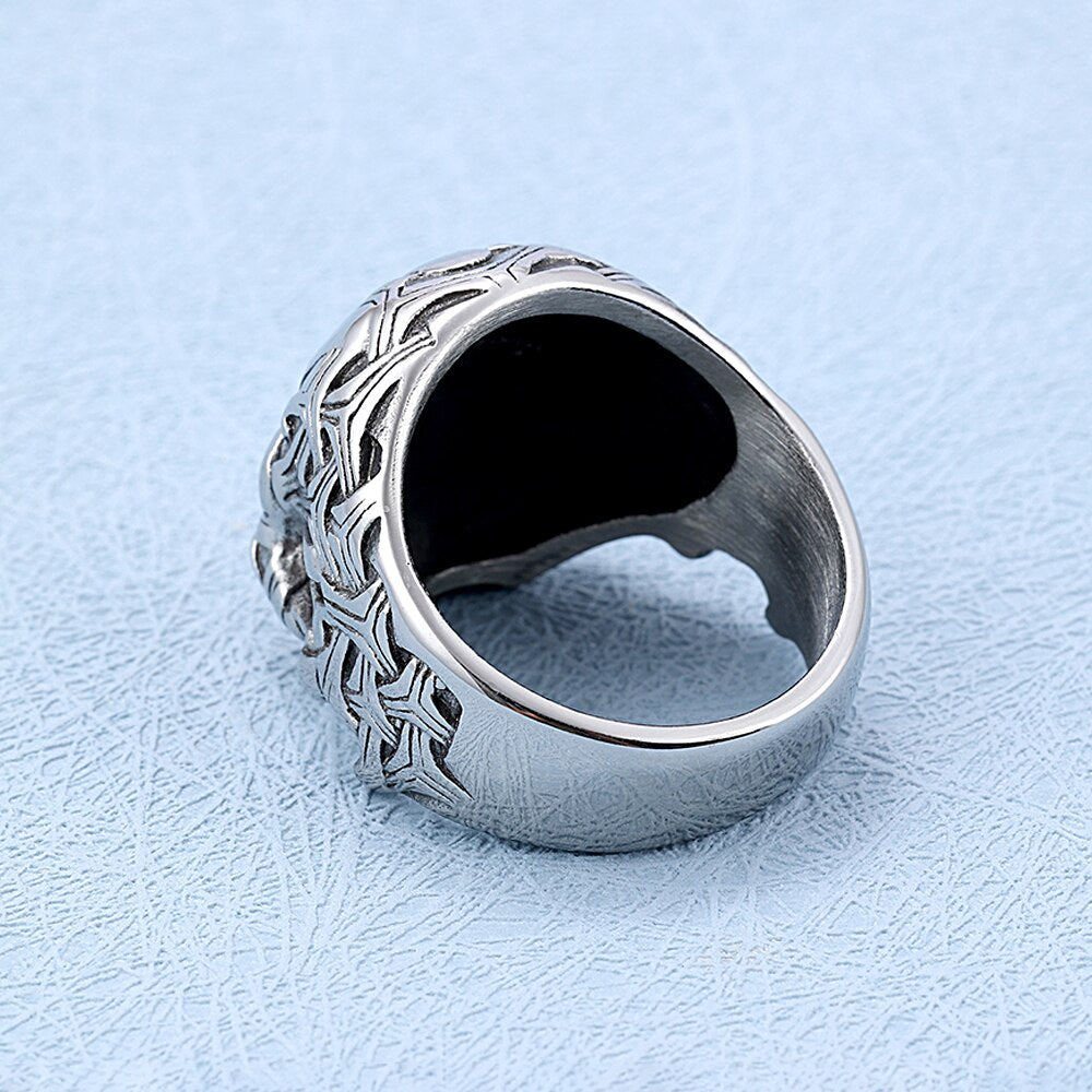 Gothic Weave Skull Ring