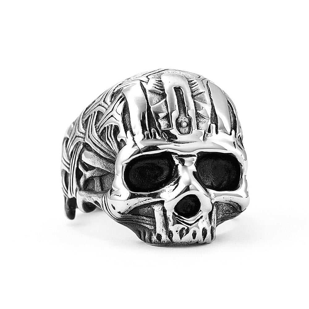 Gothic Weave Skull Ring