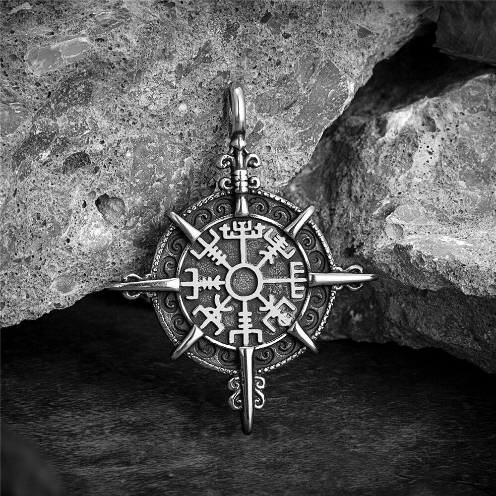 Runes Compass Necklace