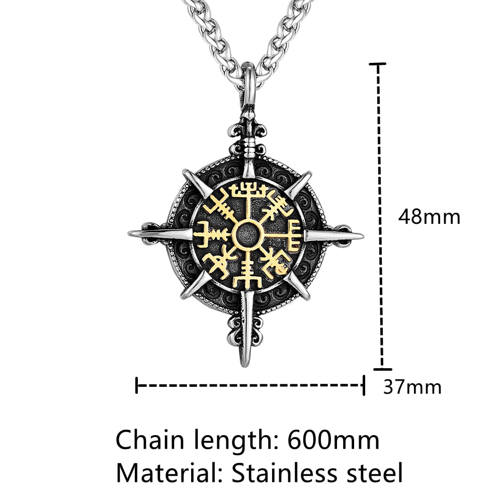 Runes Compass Necklace