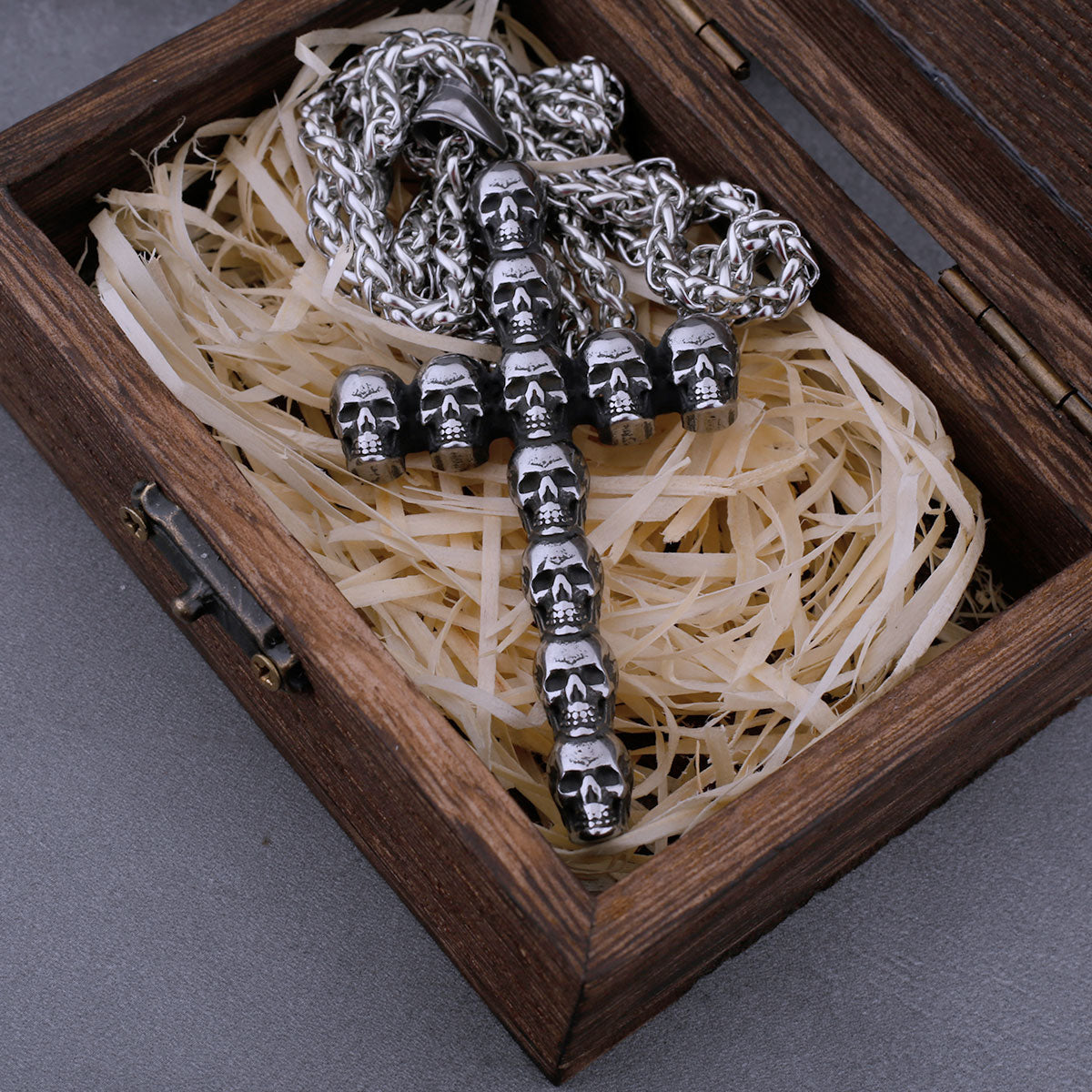 Neo-Gothic Cross Skull Necklace