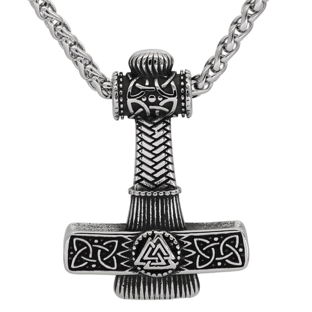 Mjolnir Valknut  Viking Necklace