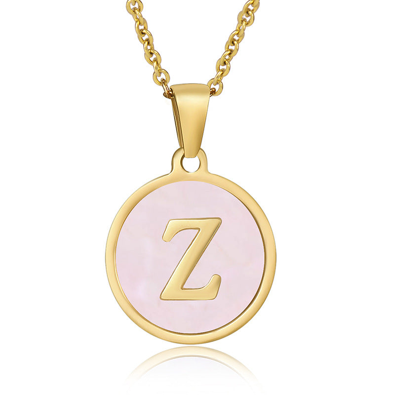 Shell letter necklace