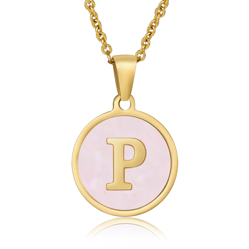 Shell letter necklace
