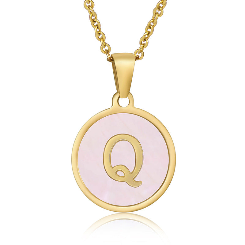 Shell letter necklace