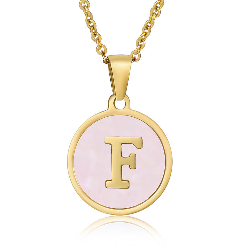 Shell letter necklace
