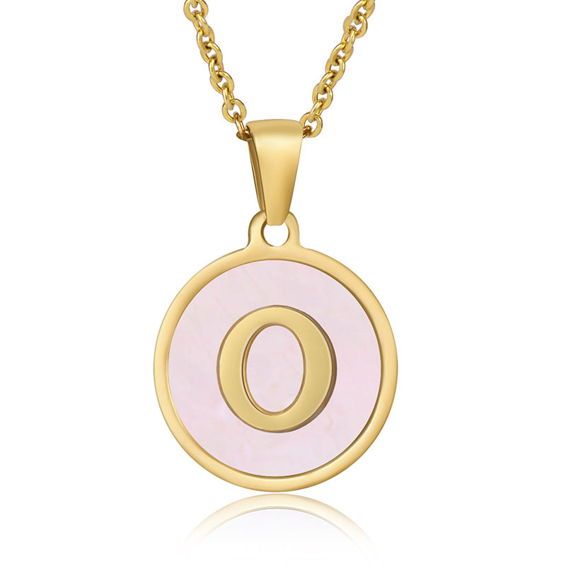 Shell letter necklace