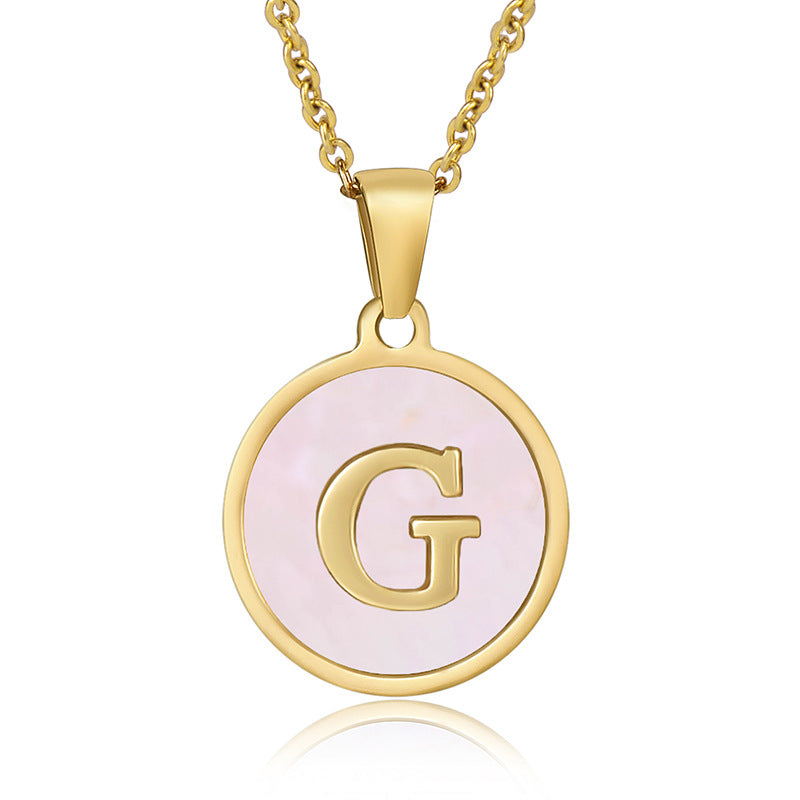 Shell letter necklace
