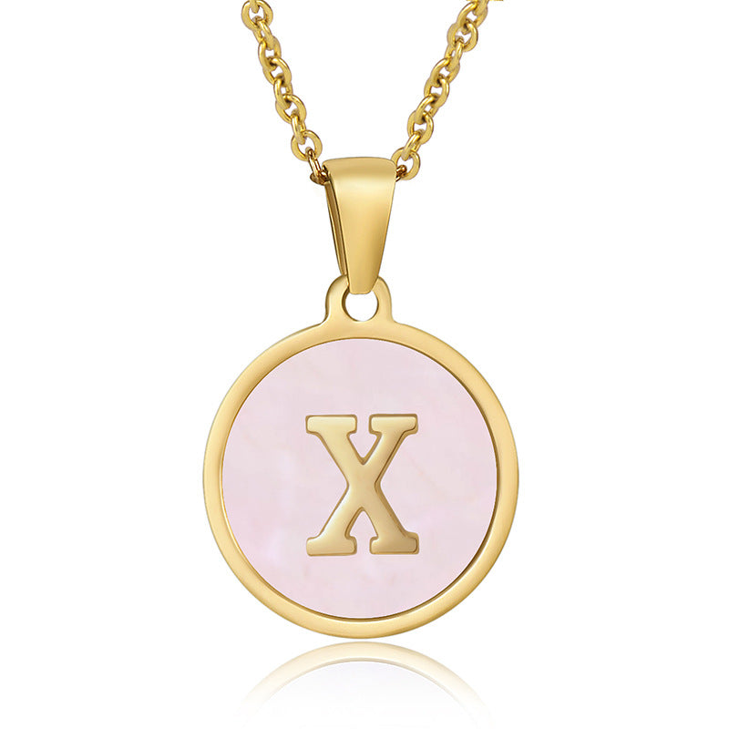 Shell letter necklace