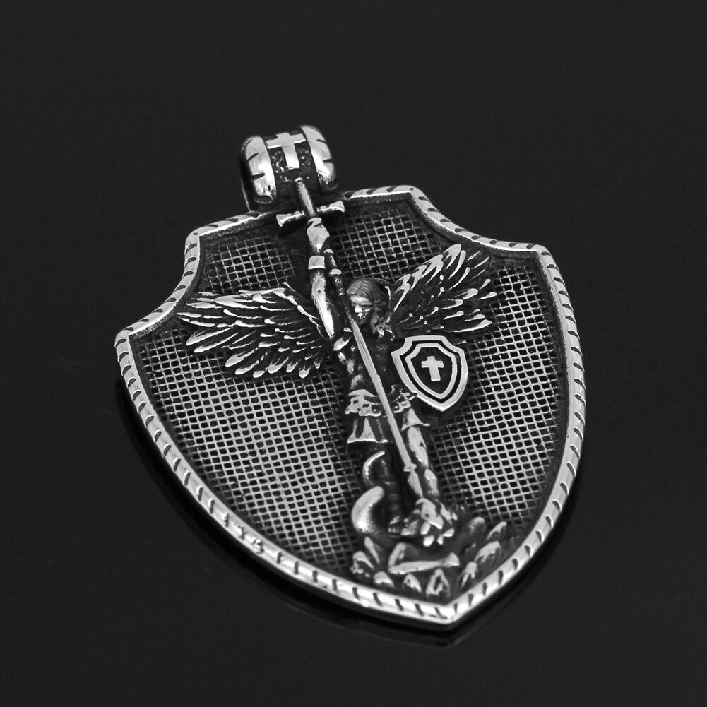 Archangel Cross Shield Necklace