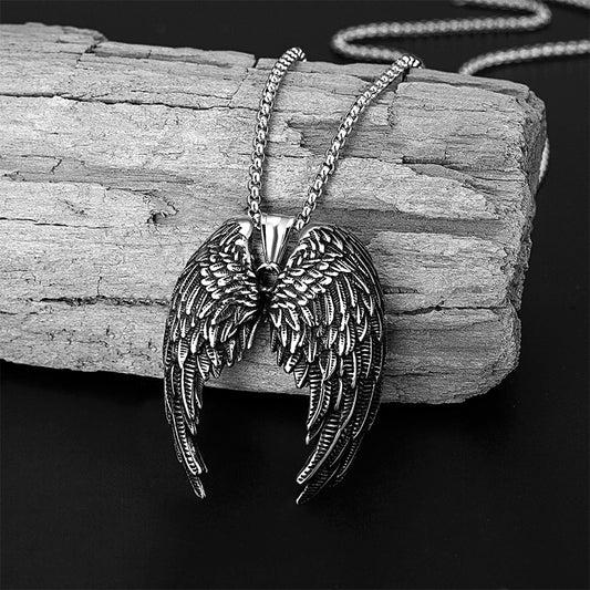 Iron Warrior Angel Wings  Necklace